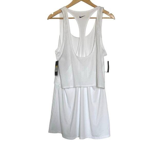 NWT Nike Sport Mesh Swim Cover-Up Dress White Womens Size Medium - Picture 5 of 10